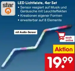 Netto Marken-Discount Star LED Lichtleiste, 4er Set Angebot
