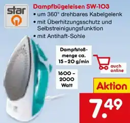 Netto Marken-Discount Star Dampfbügeleisen SW-103 Angebot