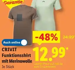 Lidl CRIVIT Funktionsshirt mit Merinowolle Angebot