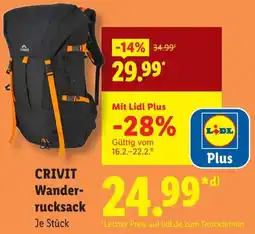 Lidl CRIVIT Wanderrucksack Angebot