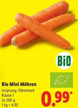 Lidl Bio Mini Möhren Angebot