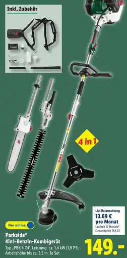 Lidl Parkside 4in1-Benzin-Kombigerät Angebot