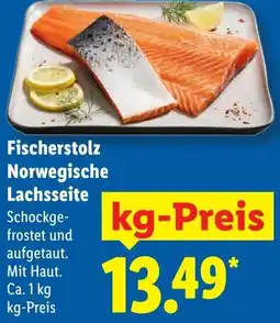 Lidl Fischerstolz Norwegische Lachsseite Angebot