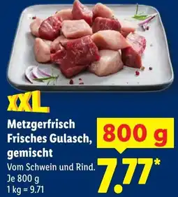 Lidl Metzgerfrisch Frisches Gulasch, gemischt Angebot