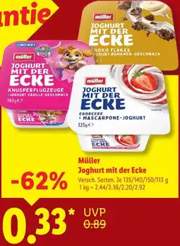 Lidl Müller Joghurt mit der Ecke Angebot
