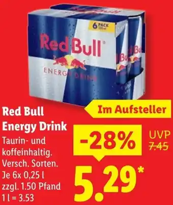 Lidl Red Bull Energy Drink Angebot