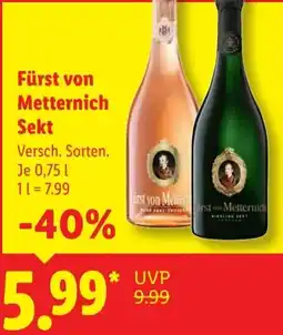 Lidl Fürst von Metternich Sekt Angebot