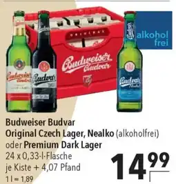 CITTI Markt Budweiser Budvar Original Czech Lager, Nealko (alkoholfrei) Angebot