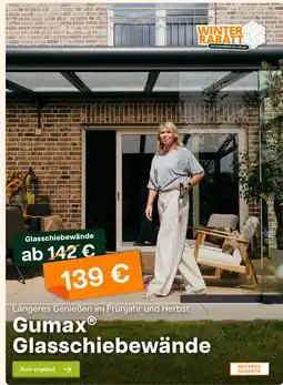Tuinmaximaal Gumax glasschiebewände Angebot