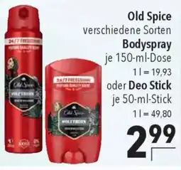 CITTI Markt Old Spice Bodyspray oder Deo Stick Angebot