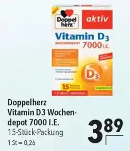 CITTI Markt Doppelherz Vitamin D3 Wochen- depot 7000 I.E. Angebot