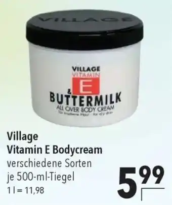 CITTI Markt Village Vitamin E Bodycream Angebot