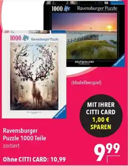 CITTI Markt Ravensburger Puzzle 1000 Teile Angebot