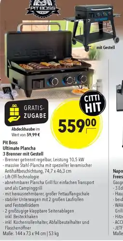 CITTI Markt Pit Boss Ultimate Plancha 3 Brenner mit Gestell Angebot