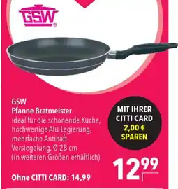 CITTI Markt GSW Pfanne Bratmeister Angebot