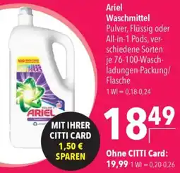 CITTI Markt Ariel Waschmittel Angebot