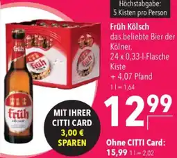 CITTI Markt Früh Kölsch Angebot