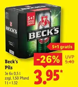 Lidl Beck's Pils Angebot