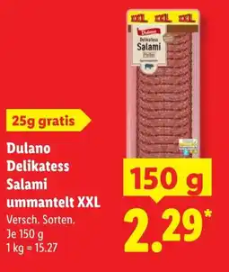 Lidl Dulano Delikatess Salami ummantelt XXL Angebot