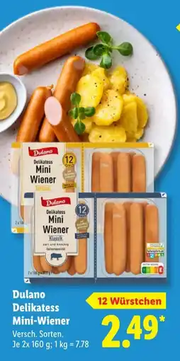 Lidl Dulano Delikatess Mini-Wiener Angebot