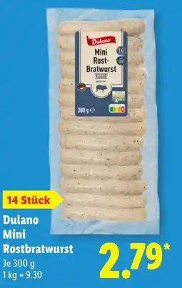 Lidl Dulano Mini Rost- Bratwurst Angebot