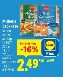 Lidl Milbona Backkäse Angebot