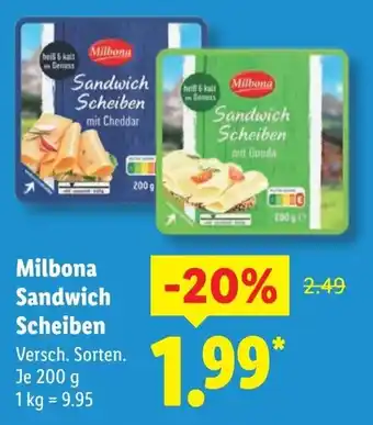 Lidl Milbona Sandwich Scheiben Angebot