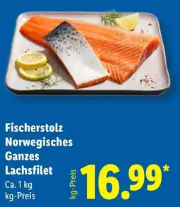 Lidl Fischerstolz Norwegisches Ganzes Lachsfilet Angebot