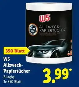 Lidl W5 Allzweck- Papiertücher Angebot
