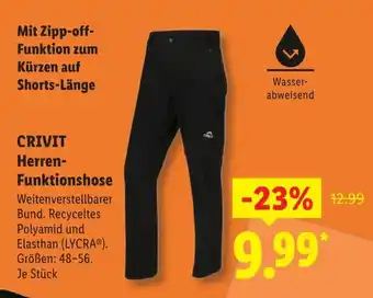 Lidl CRIVIT Herren- Funktionshose Angebot