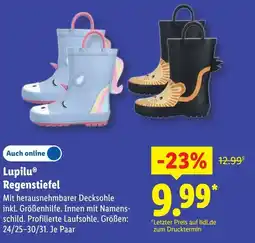 Lidl Lupilu Regenstiefel Angebot