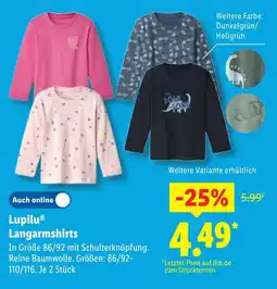 Lidl Lupilu Langarmshirts Angebot