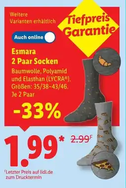 Lidl Esmara 2 Paar Socken Angebot