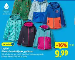 Lidl Lupilu Kinder-Softshelljacke, gefüttert Angebot