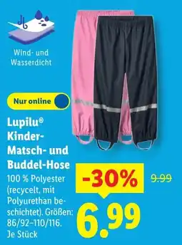 Lidl Lupilu Kinder- Matsch- und Buddel-Hose Angebot