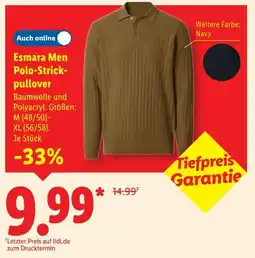Lidl Esmara Men Polo-Strick- pullover Angebot