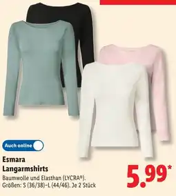 Lidl Esmara Langarmshirts Angebot
