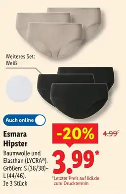 Lidl Esmara Hipster Angebot