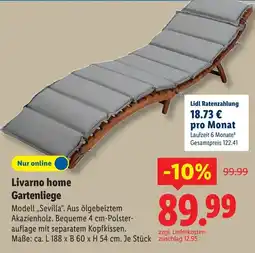Lidl Livarno home Gartenliege Angebot