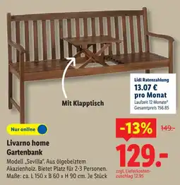 Lidl Livarno home Gartenbank Angebot