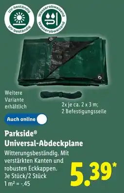 Lidl Parkside Universal-Abdeckplane Angebot