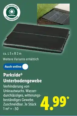 Lidl Parkside Unterbodengewebe Angebot