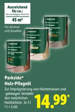 Lidl Parkside Holz-Pflegeöl Angebot