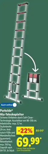 Lidl Parkside Alu-Teleskopleiter Angebot