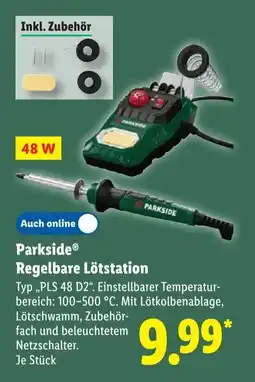 Lidl Parkside Regelbare Lötstation Angebot