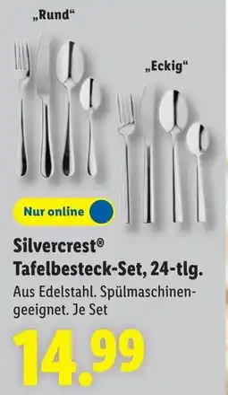 Lidl Silvercrest Tafelbesteck-Set, 24-tlg. Angebot