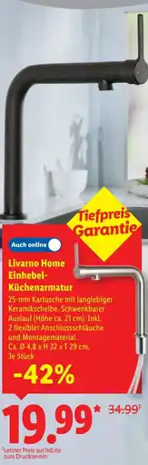 Lidl Livarno Home Einhebel- Küchenarmatur Angebot