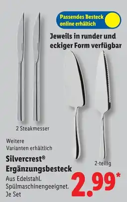 Lidl Silvercrest Ergänzungsbesteck Angebot