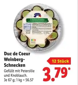 Lidl Duc de Coeur Weinberg- Schnecken Angebot