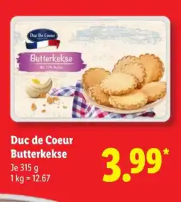 Lidl Duc de Coeur Butterkekse Angebot